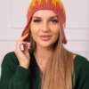 Kesi Women's cap Nikol K405 white+mustard+red