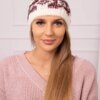 Kesi Women's cap Otylia K387 ecru+burgundy