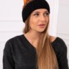 Kesi Women's cap Samara K346 black+orange neon