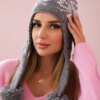 Kesi Women's long eared cap Balbina K381 dark grey