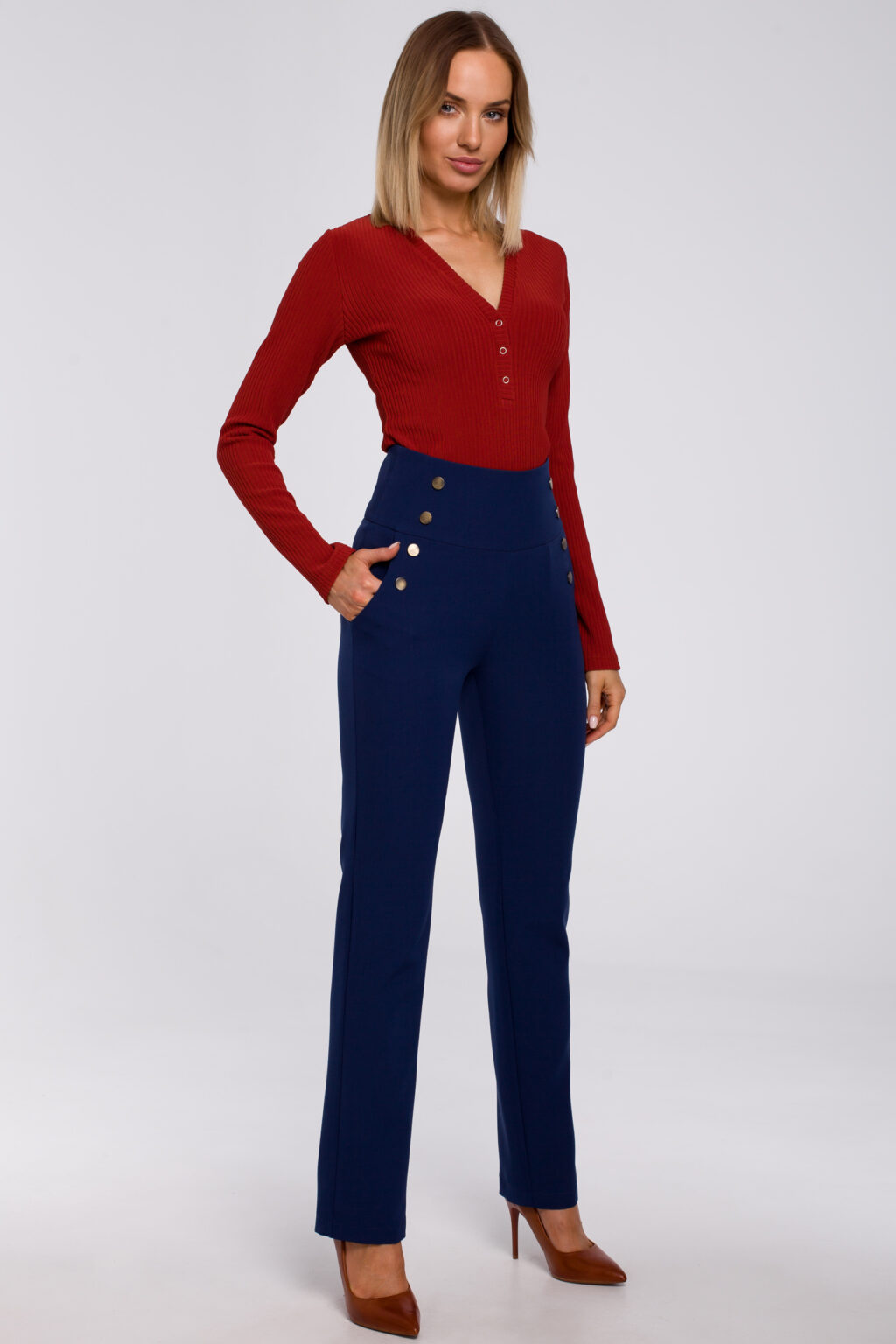 Készült Érzelem Női nadrág M530 Navy Blue
