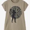 Khaki Girly T-shirt name it Just Dance - Girls