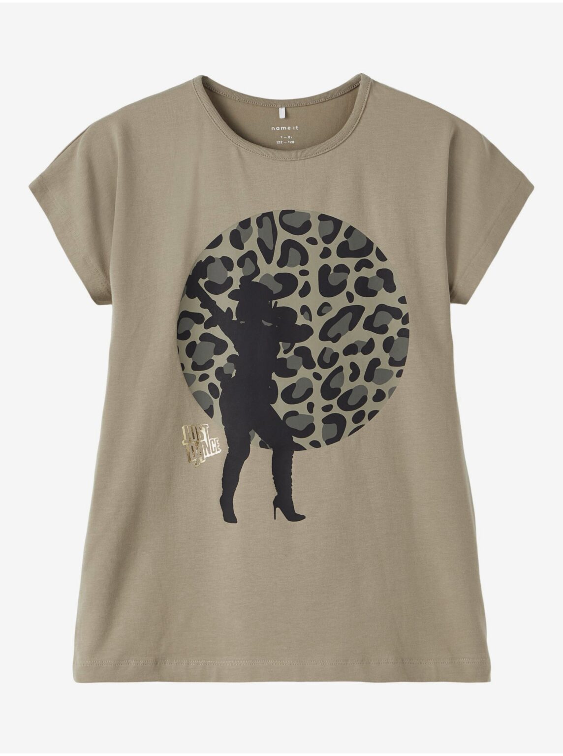 Khaki Girly T-shirt name it Just Dance - Girls