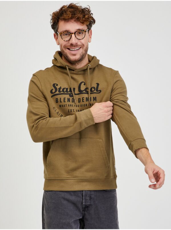 Khaki Mens Hoodie Blend - Men