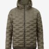 Khaki Men's Quilted Jacket with Hood Picture Mohe - Men's