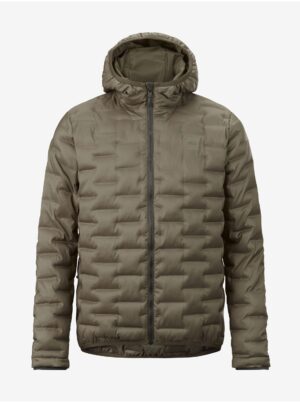 Khaki Men's Quilted Jacket with Hood Picture Mohe - Men's