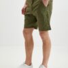 Khaki Mens Shorts with Wrangler Belt - Men
