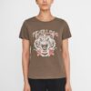 Khaki T-shirt with print Noisy May Nate - Women