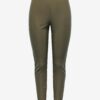 Khaki Women's Leatherette Leggings JDY Soya - Women