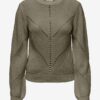 Khaki Womens Patterned Sweater ONLY Ella - Women
