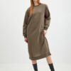 Khaki Women's Sweatshirt Dress Noisy May Helene - Women