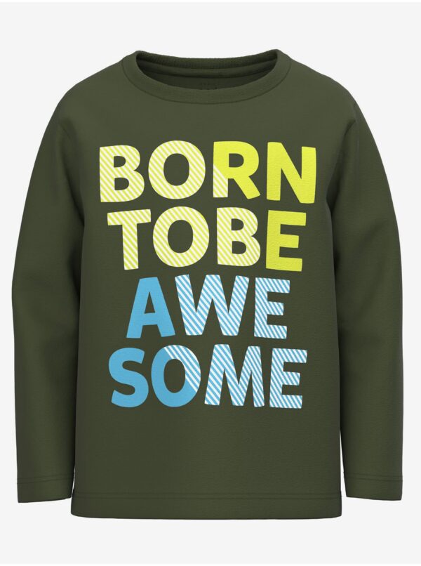 Khaki boys hoodie name it Vagno - Boys