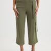 Khaki culottes with ties VILA Priya - Women