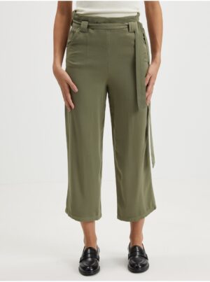 Khaki culottes with ties VILA Priya - Women
