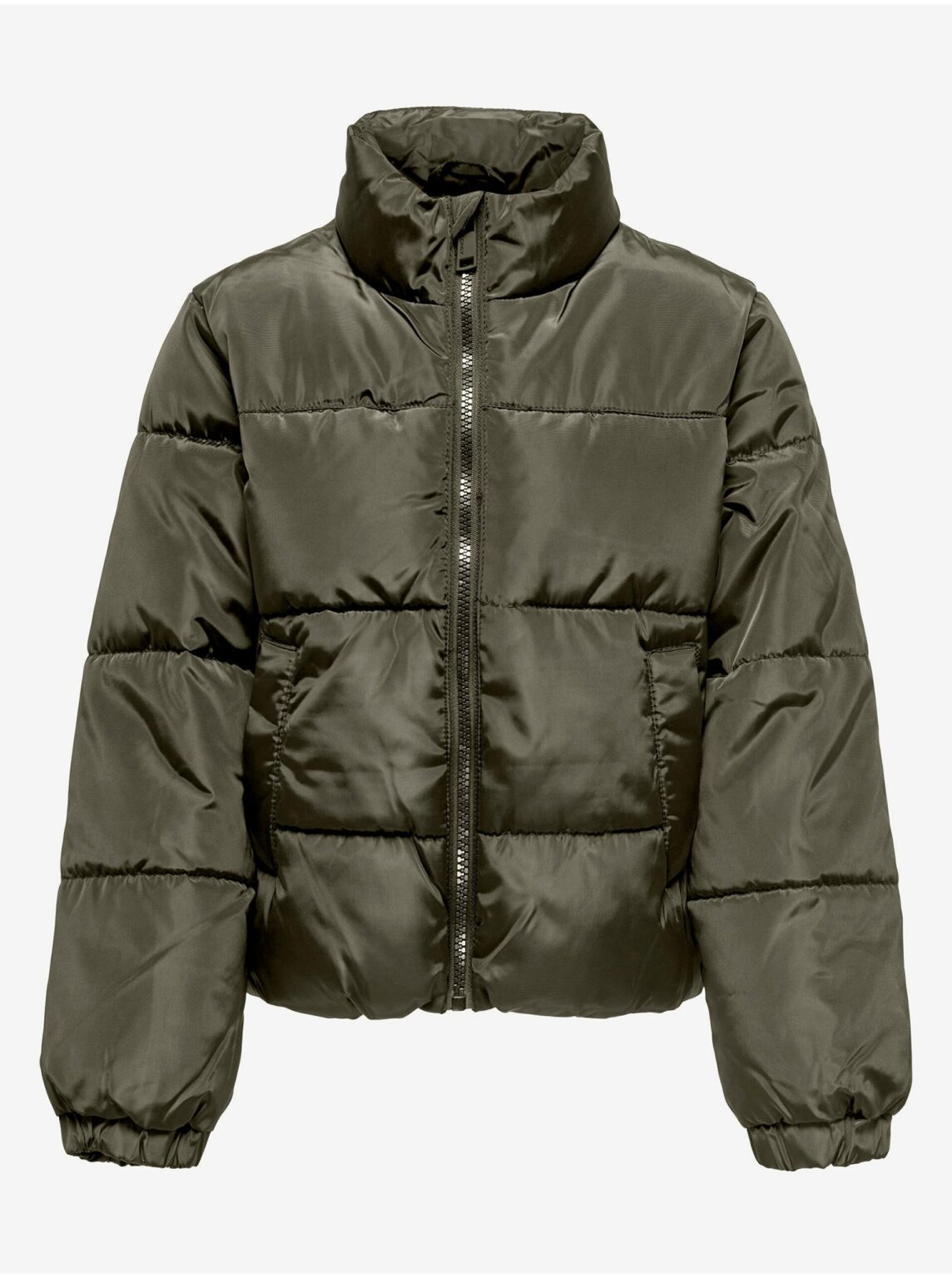 Khaki girls' quilted jacket ONLY New Belinda - Girls