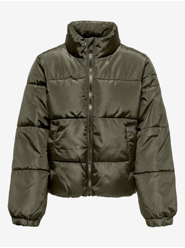 Khaki girls' quilted jacket ONLY New Belinda - Girls