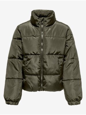 Khaki girls' quilted jacket ONLY New Belinda - Girls