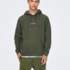 Khaki hoodie ONLY & SONS Elon - Men's