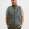 Khaki men's quilted vest LERROS - Men