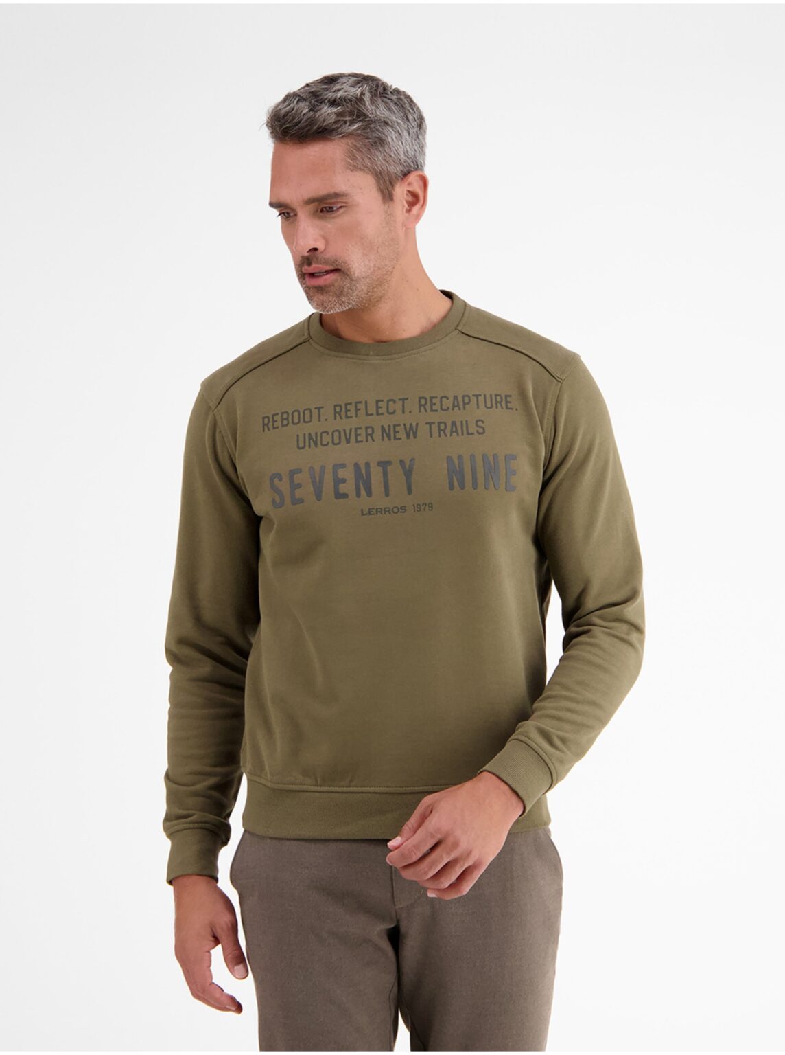 Khaki men's sweatshirt LERROS - Men's