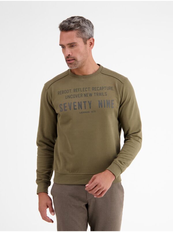 Khaki men's sweatshirt LERROS - Men's