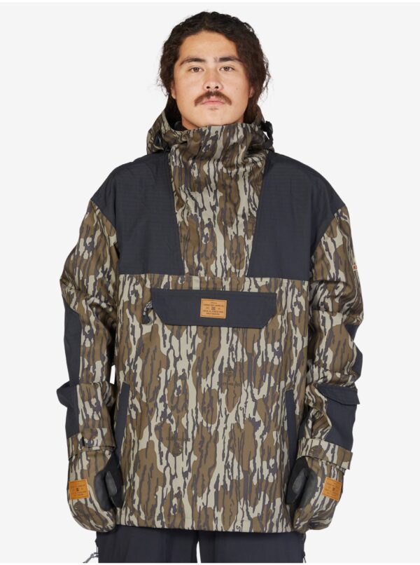 Khaki men's winter patterned anorak DC - Men's