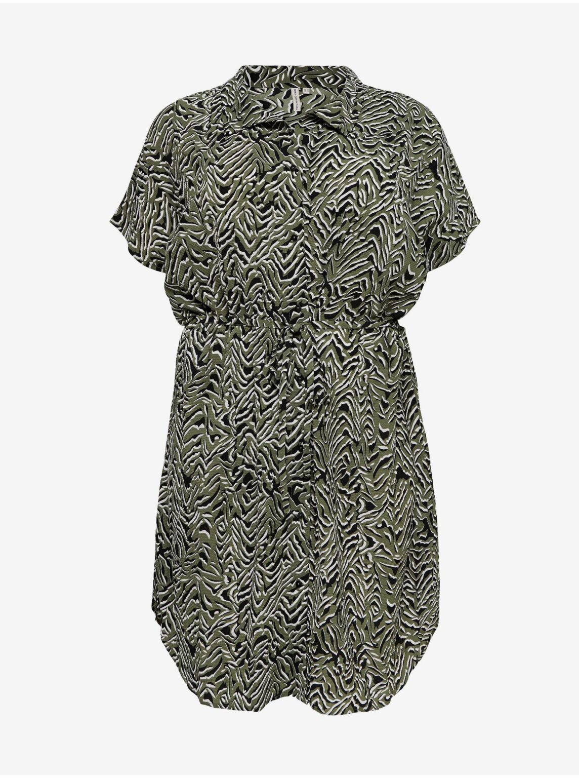 Khaki mintás ingruha ONLY CARMAKOMA Luxcille - Női