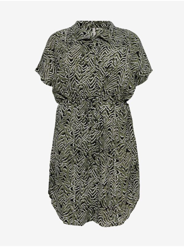 Khaki mintás ingruha ONLY CARMAKOMA Luxcille - Női
