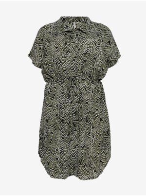 Khaki mintás ingruha ONLY CARMAKOMA Luxcille - Női