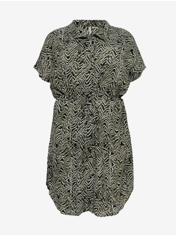Khaki mintás ingruha ONLY CARMAKOMA Luxcille - Női
