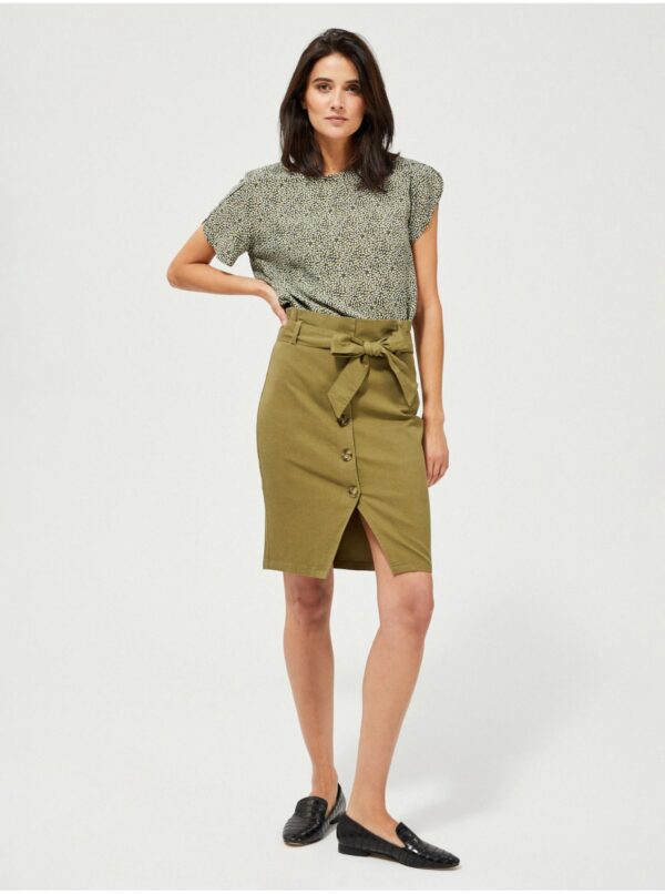 Khaki skirt with tie Moodo - Women's
