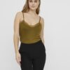 Khaki top with lace VERO MODA Sofia - Women's