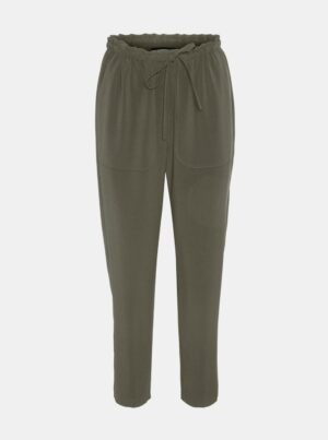 Khaki truncated trousers VERO MODA
