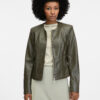 Khaki women's faux leather jacket ORSAY - Women's
