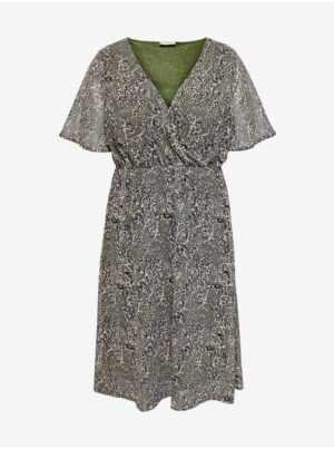 Khaki women's patterned dress ONLY CARMAKOMA Inessa - Women's