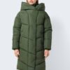 Khaki women's quilted coat Noisy May New Tally - Women's