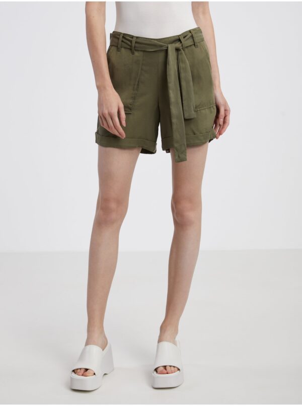 Khaki women's shorts CAMAIEU - Women's