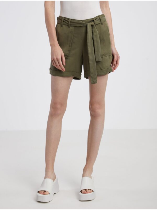 Khaki women's shorts CAMAIEU - Women's