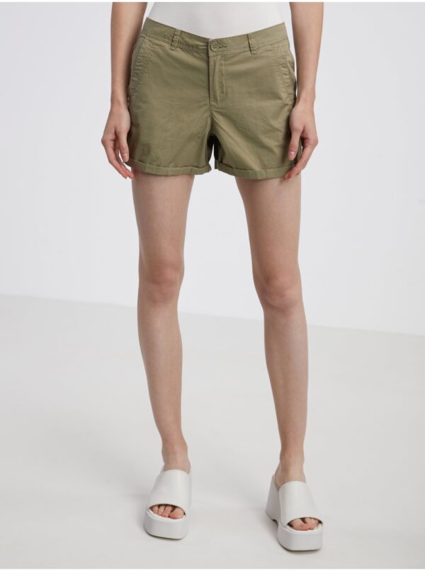 Khaki women's shorts CAMAIEU - Women's