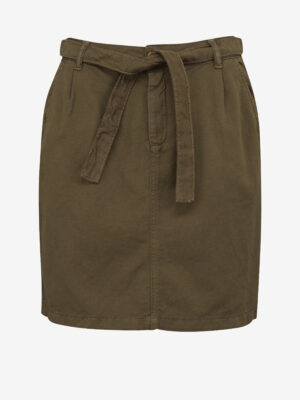 Khaki women's skirt CAMAIEU