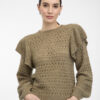 Khaki women's sweater with ruffles ORSAY - Women's