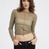 Khaki women's top ONLY Lamy - Women's
