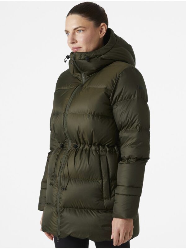 Khaki women's winter quilted down jacket HELLY HANSEN W ESSENCE - Women's