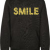 Kids Yellow Smile Box Hoody black
