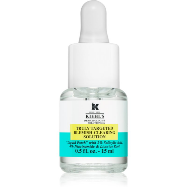 Kiehl's Dermatologist Solutions Truly Targeted Blemish-Clearing Solution szérum az aknés bőrre hölgyeknek 15 ml