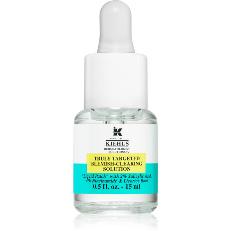 Kiehl's Dermatologist Solutions Truly Targeted Blemish-Clearing Solution szérum az aknés bőrre hölgyeknek 15 ml