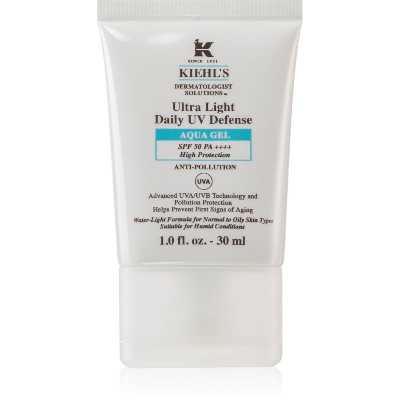 Kiehl's Dermatologist Solutions Ultra Light Daily UV Defense Aqua Gel SPF 50 PA++++ ultrakönnyű védő fluid SPF 50 unisex 30 ml-Ár