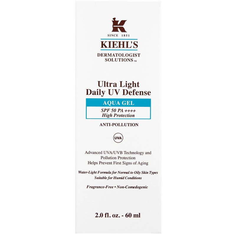 Kiehl's Dermatologist Solutions Ultra Light Daily UV Defense Aqua Gel SPF 50 PA++++ ultrakönnyű védő fluid minden bőrtípusra