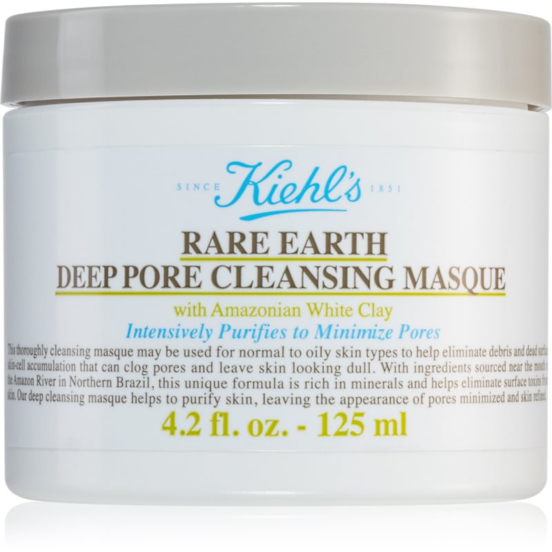 Kiehl's Rare Earth Deep Pore Cleansing Mask mélyen tisztító maszk a pórusok méretének csökkentésére 125 ml-Ár