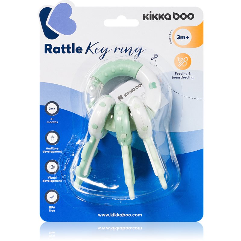 Kikkaboo Rattle Keychain csörgő 3 m+ Mint 1 db-Ár